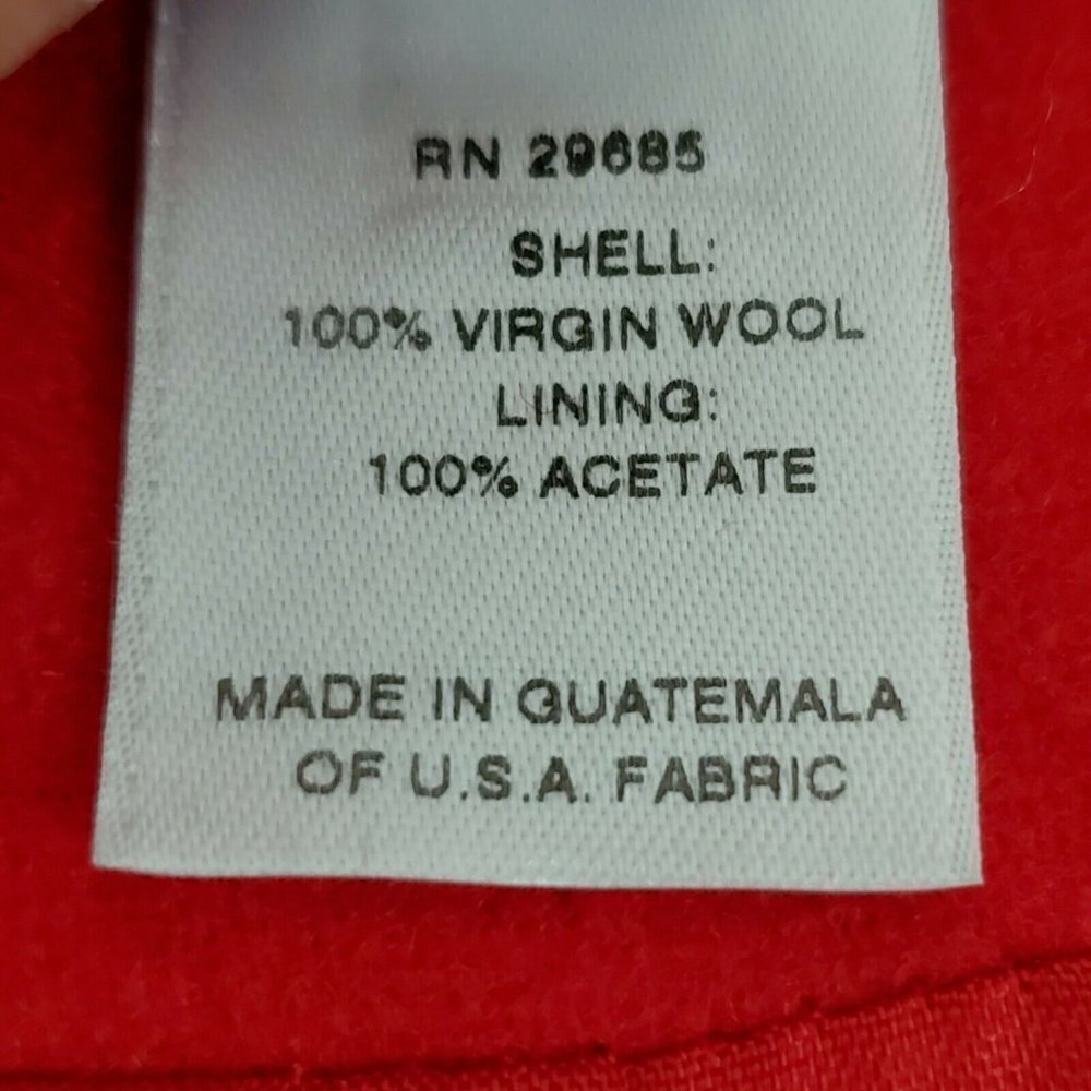 Pendleton Jacket Red Medium Virgin Wool Zip Up Mo… - image 7
